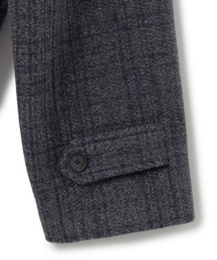 JOSEPH HOMME ニードルパンチグレンチェック　シングルブレストトレンチコート ネイビー系3