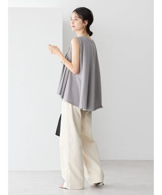 AMERICAN HOLIC 接触冷感バックフレアノースリーブプルオーバー Gray