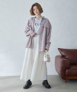 WEGO 【ユニセックス着用ITEM/SMLサイズ展開】オンブレチェックシャツ（LS） 柄3