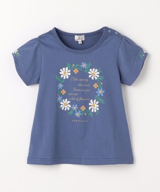 組曲 KIDS 【90-100㎝】 フラワーリースTeeシャツ