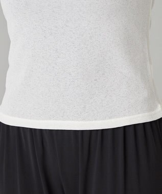 Chacott シアーワッフルハーフスリーブTシャツ オフホワイト