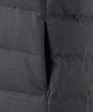 23区 S 【R(アール)】ウールダウン マフラー付きノーカラーコート グレー系