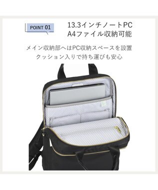 ACE BAGS & LUGGAGE ace. フィッテム レディースビジネスリュック A4 13.3インチPC 68681 エース ブラック