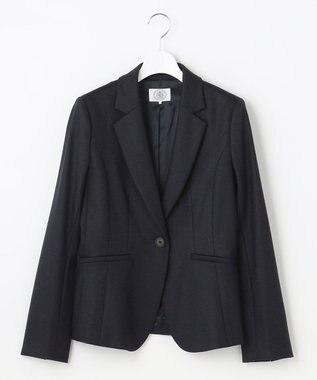 J.PRESS LADIES アクアレジェンドウールジャージー テーラード ジャケット ネイビー系