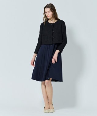 TOCCA 【消臭】BABY SCALLOP ツイードジャケット ブラック系