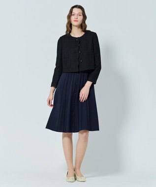 TOCCA 【消臭】BABY SCALLOP ツイードジャケット ブラック系