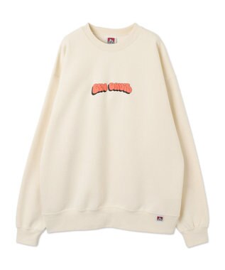 WEGO 【ユニセックス着用ITEM/MLサイズ展開/裏起毛】別注BENDAVISプランプロゴプルオーバー オフホワイト