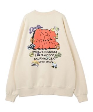 WEGO 【ユニセックス着用ITEM/MLサイズ展開/裏起毛】別注BENDAVISプランプロゴプルオーバー オフホワイト