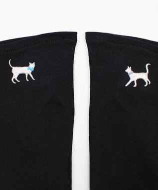 ORuKuBET 【WOMEN】 おさんぽねこ刺繍UVグローブ / UVカット / 猫グッズ ホワイト