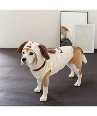 PET PARADISE スヌーピー 50s スヌーピーパーカー 《ホワイト》 中型犬 大型犬 オフホワイト