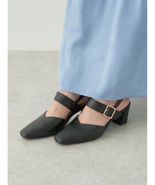 earth music&ecology ＯＲｉｅｎｔａｌＴＲａｆｆｉｃ　スクエアトゥパンプス Black