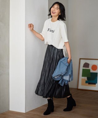 ANY フロッキーロゴテールTシャツ オフ