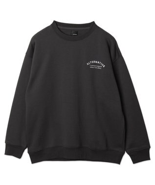 WEGO 【ユニセックス着用ITEM】ストレートラインロゴグラフィックプルオーバー ブラック中濃色