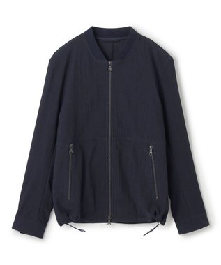 JOSEPH HOMME ＜新色追加＞新素材【通気性/ストレッチ】トリコサッカーストレッチ 　ジップアップブルゾン ネイビー系