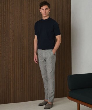 GOTAIRIKU 綿とポリのいいとこどり【洗濯機可】テーラード DRESS BIZ ニットTシャツ ネイビー系