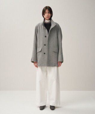 ATON BABY ALPACA | スタンドフィールドコート LIGHT GRAY