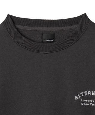 WEGO 【ユニセックス着用ITEM】ストレートラインロゴグラフィックプルオーバー ブラック中濃色