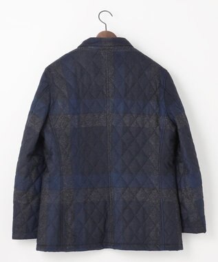 JOSEPH ABBOUD 【イタリア素材/軽量/中綿キルト】 スライバーチェックキルト ジャケット ネイビー系4
