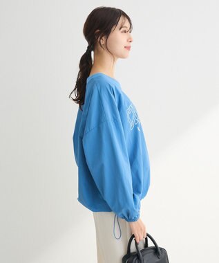 Green Parks ナイロンロゴＶネックプルオーバー Blue