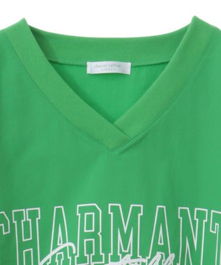 Green Parks ナイロンロゴＶネックプルオーバー Light Khaki