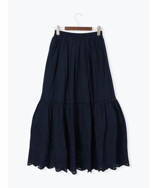 Te chichi エンブロイダリーティアードスカート ネイビー