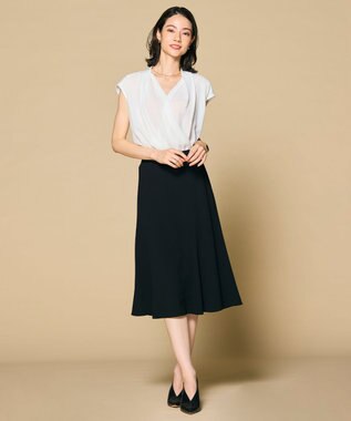 BEIGE， 【洗える】CINDY / フレアスカート Black × Black