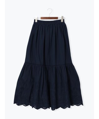 Te chichi エンブロイダリーティアードスカート ネイビー