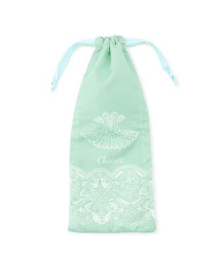 Chacott レース柄メッシュ巾着S アイスグリーン