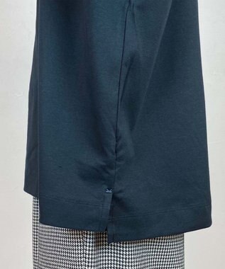 KASHIYAMA 【シルケット加工】コットンタートルネックカットソー ディープグリーン