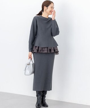 組曲 L 【WEB限定】スポンディッシュニットアップ グレー系