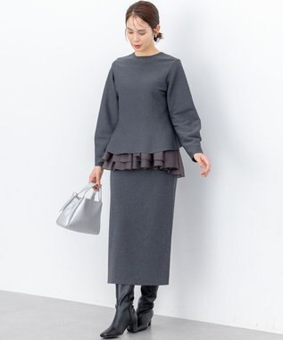 組曲 L 【WEB限定】スポンディッシュニットアップ グレー系