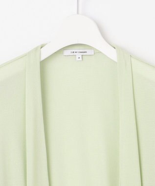 23区 L 【新色追加/UVケア/接触冷感】マルチ機能 シアー ショート カーディガン スモーキーグリーン系