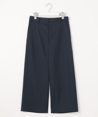 J.PRESS LADIES 【WEB限定カラーあり・セットアップ対応・洗える・撥水・防汚】コットンFITTYシャーク ワイド アンクル パンツ ネイビー系