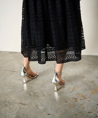 GRACE CONTINENTAL メッシュレースワンピース ブラック
