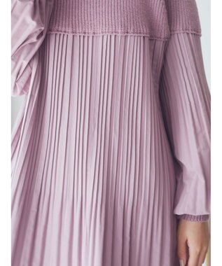 earth music&ecology プリーツフレアニットチュニック Lavender