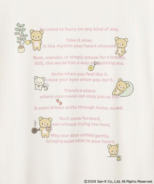 earth music&ecology 【予約】リラックマ×earth ブラウジングロンT オフホワイト