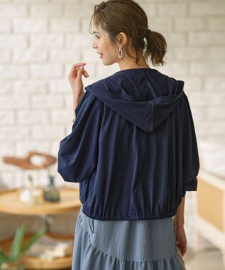 組曲 L 【UVケア・WEB限定】ライトジャージーパーカー ネイビー系