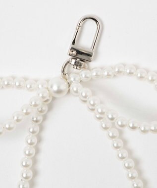 WEGO シンプルパールリボンキーホルダー 柄1