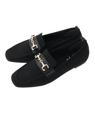 Green Parks ・ｒｉｃｈｂｌｕｅ　ニットローファ－ Black