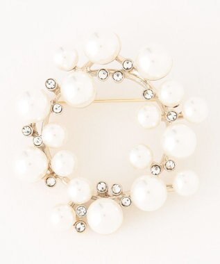  サークルパール調 ブローチ