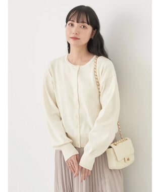 earth music&ecology ＵＶカット加工　ベーシックカーディガン Off White