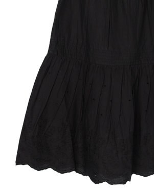 AMERICAN HOLIC インドＣｏｔｔｏｎスカラップ刺繍スカート Black