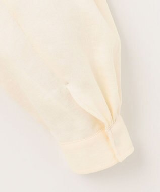 自由区 【XSサイズ～/洗える】ブライトリネンファイユ ジップアップブルゾン アイボリー系