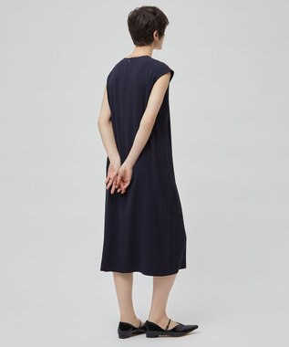 BEIGE， CINDY / サイドタックドレス Navy×Black