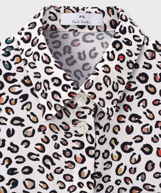 Paul Smith Horseshoe Leopard プリント ブラウス オフホワイト