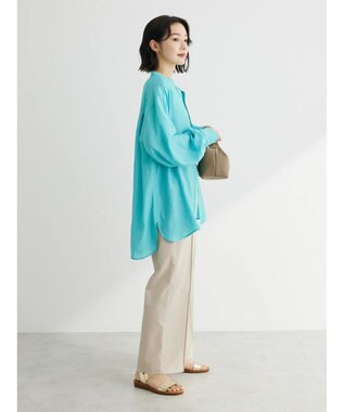 Green Parks 綿麻混イージーワイドパンツ Light Beige