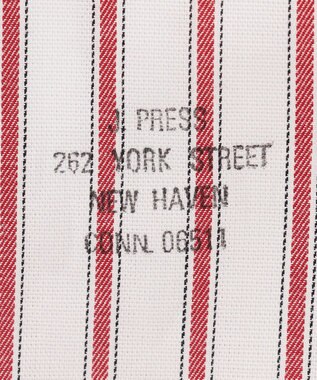 J.PRESS MEN ドビーマルチストライプ シャツ レッド系1