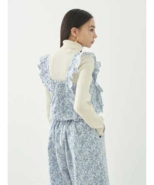 earth music&ecology 隠れウサギ柄ビスチェ Ecru