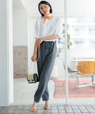 23区 S 【洗える】レーヨンポリエステルストレッチ ドルマン ニット ホワイト系