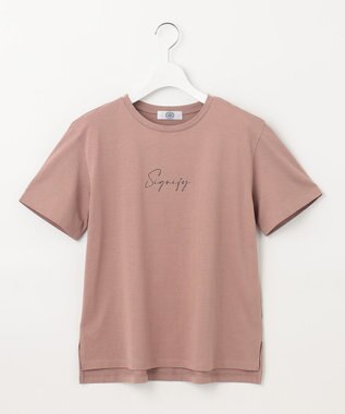 J.PRESS LADIES バック フォト Tシャツ ピンク系